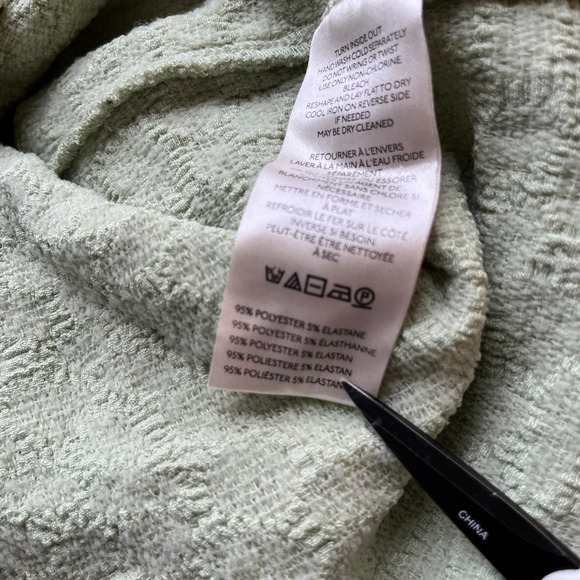 NWT Maeve Anthropologie Socialite Popcorn Tee Green Womens Medium Scoop Back - Picture 13 of 13